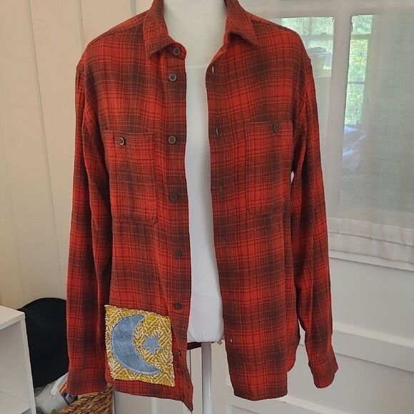 Handmade Vintage Upcycled Kantha & Flannel Shacket - The Beatles - Picture 2 of 6